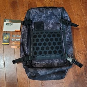 5.11 AMP24 GEO7 Veil Camo Night Tactical Backpack With Utility 9X9 With Tags